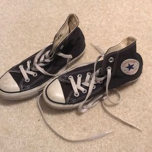 Black high top converse